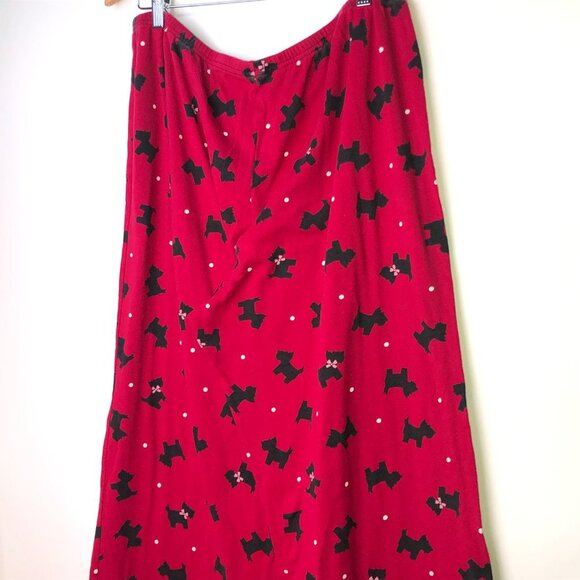 Target 2PC‎ Pajama Set Red w/Black Scotty Dogs Women's XL - Picture 10 of 13